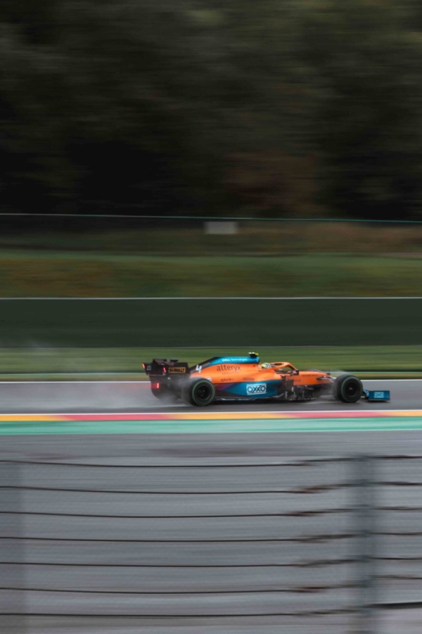 F1 racing car on a track