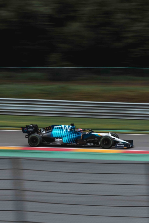 F1 racing car on a track