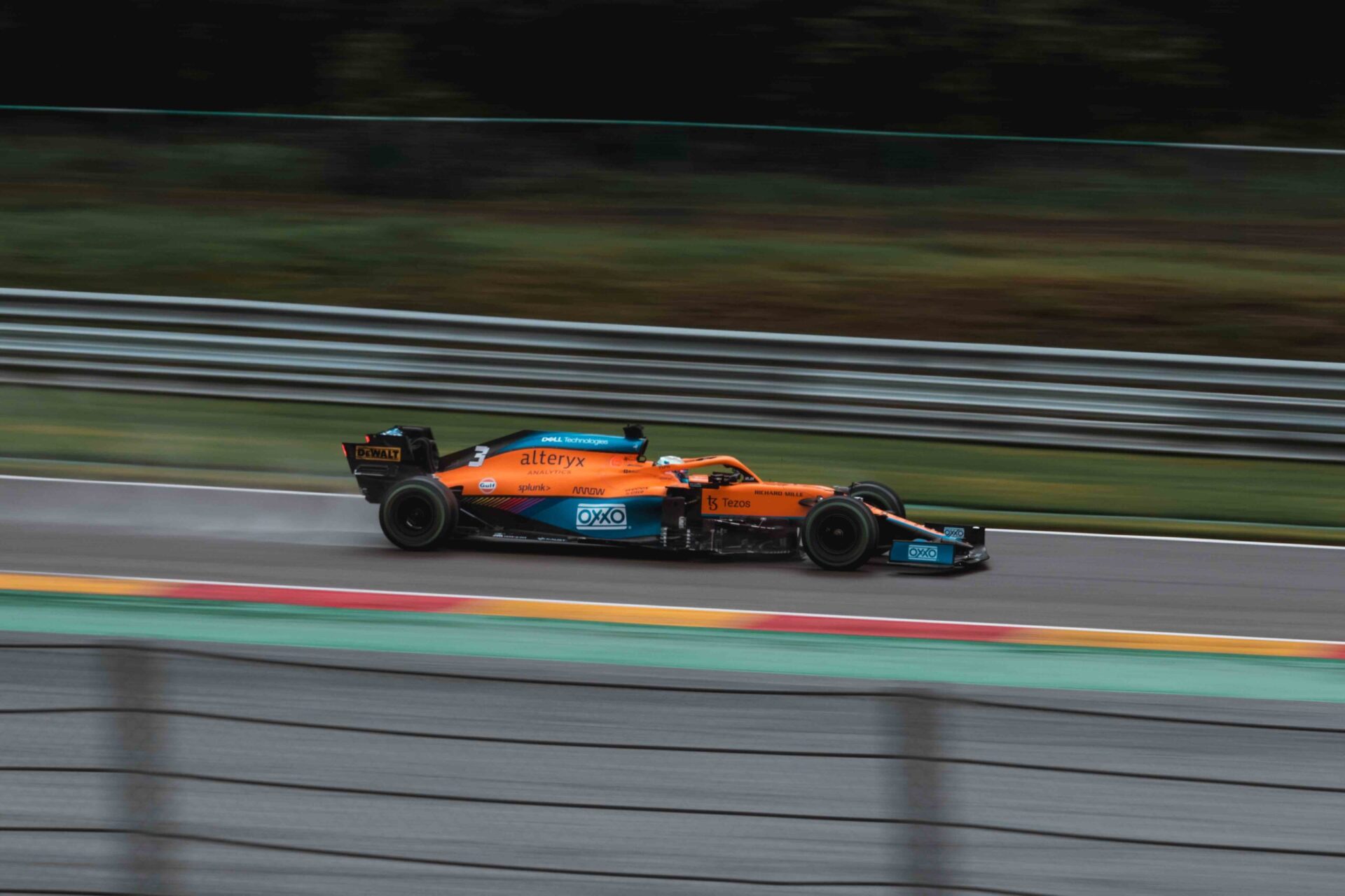 F1 racing car on a track