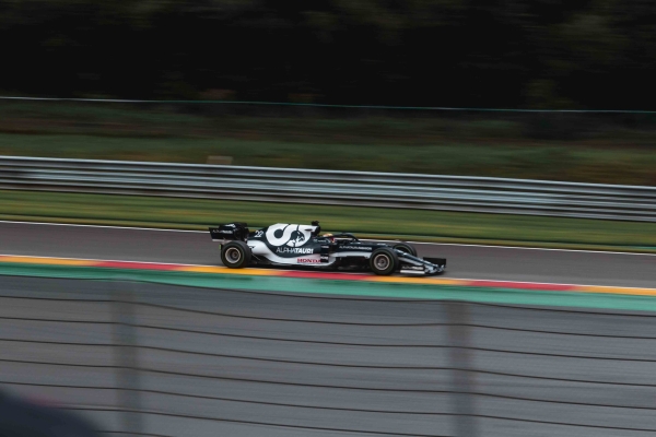 F1 racing car on a track