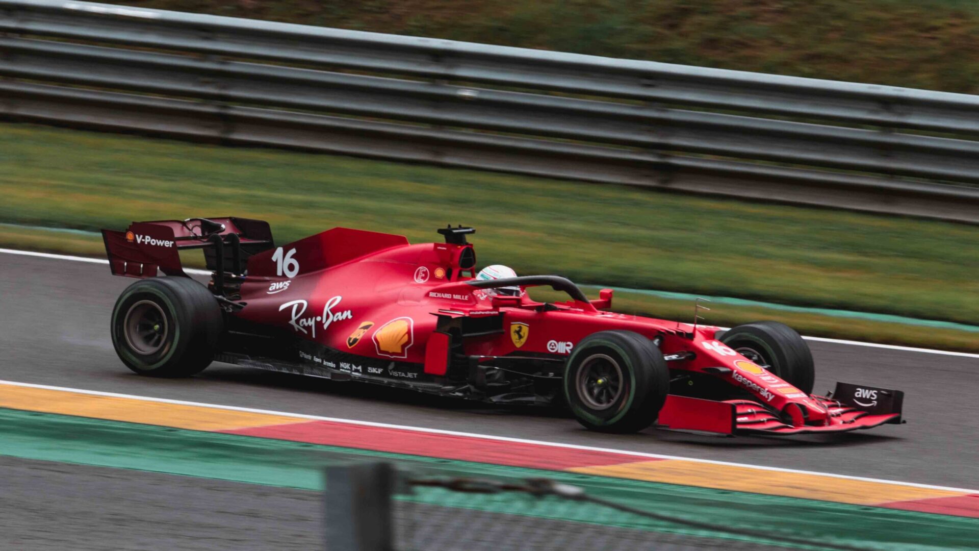 F1 racing car on a track