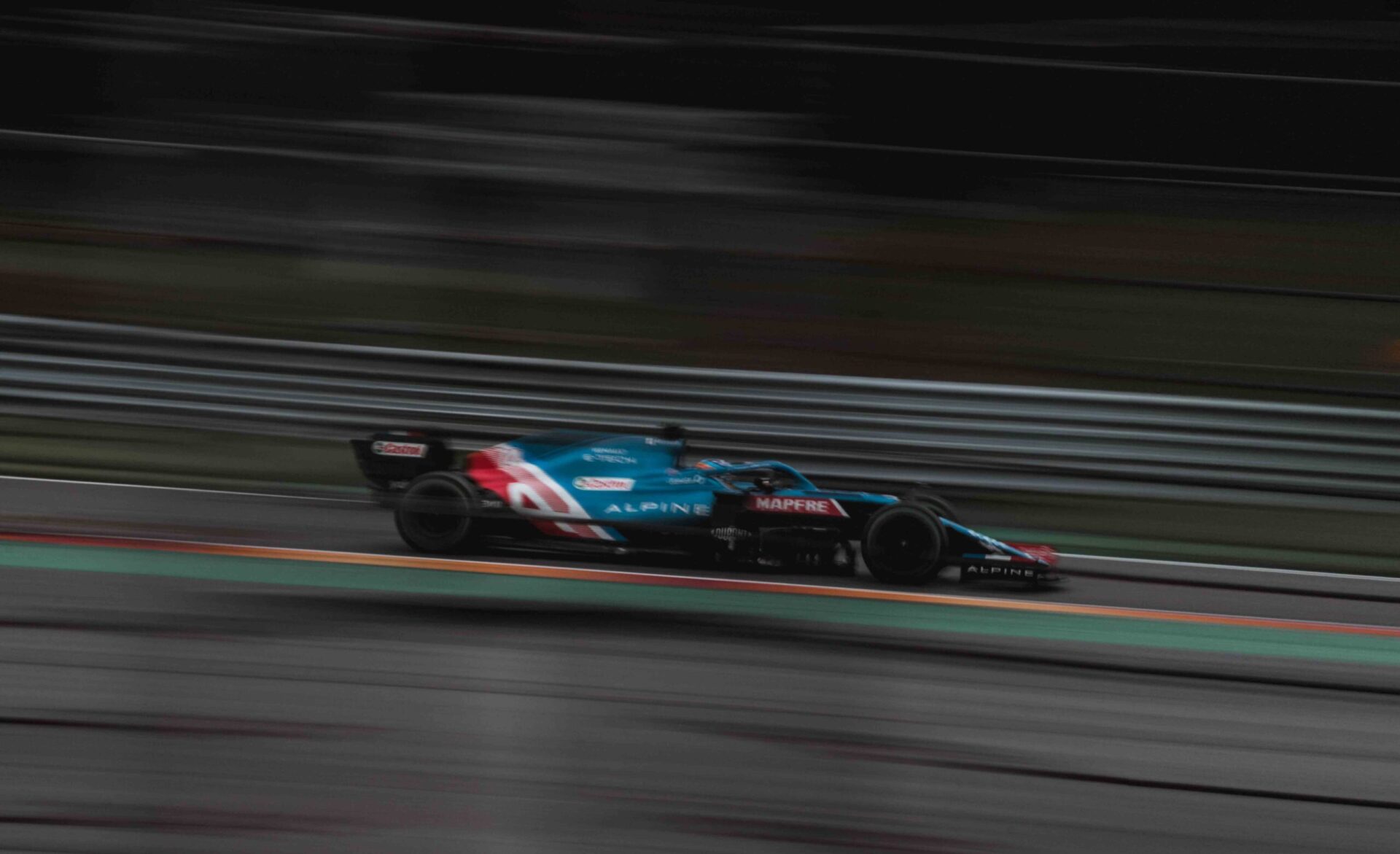 F1 racing car on a track