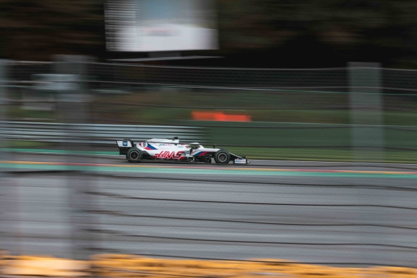 F1 racing car on a track
