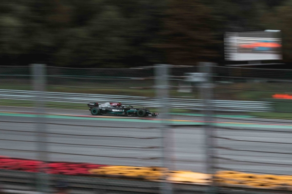F1 racing car on a track