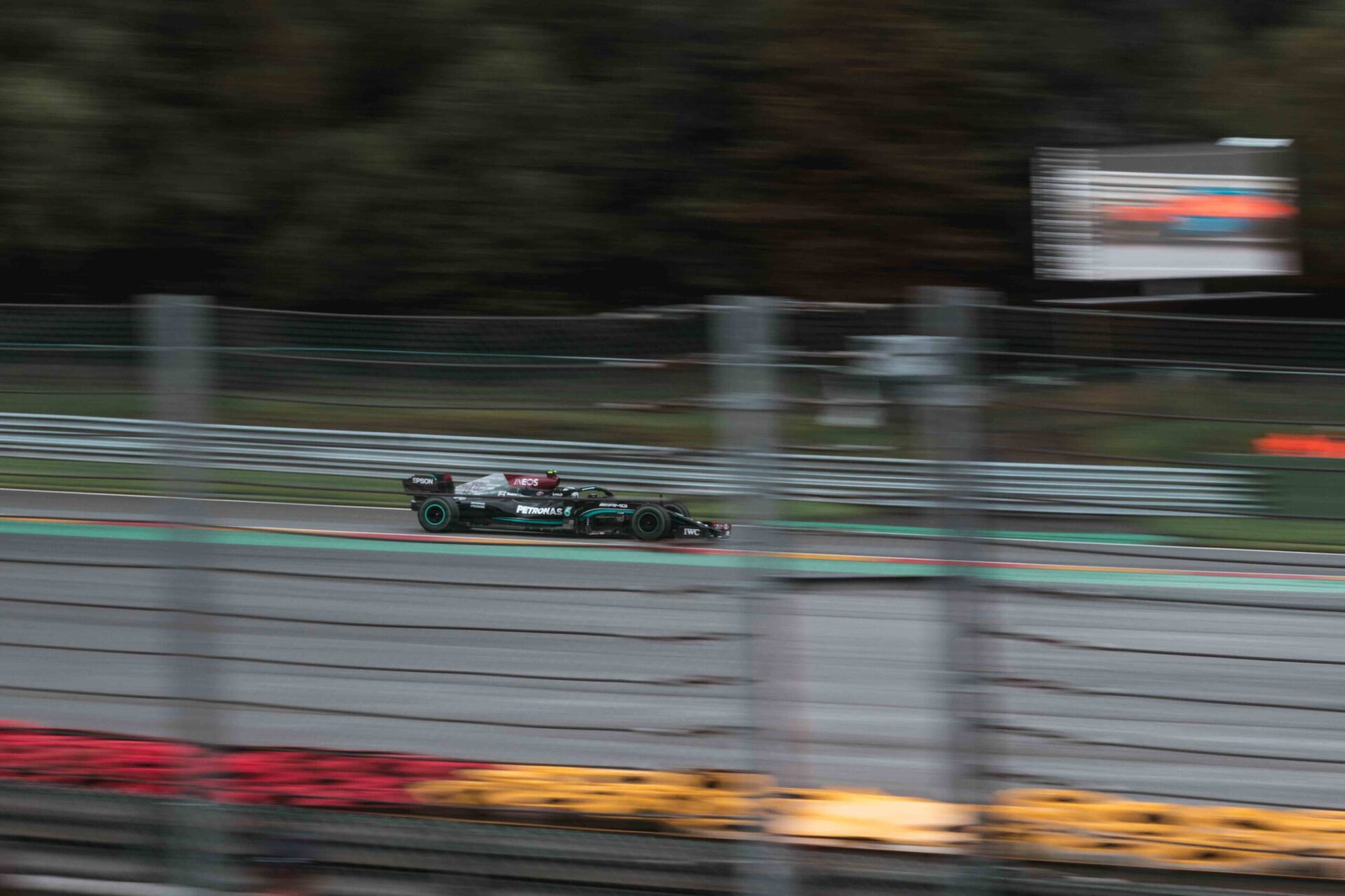 F1 racing car on a track