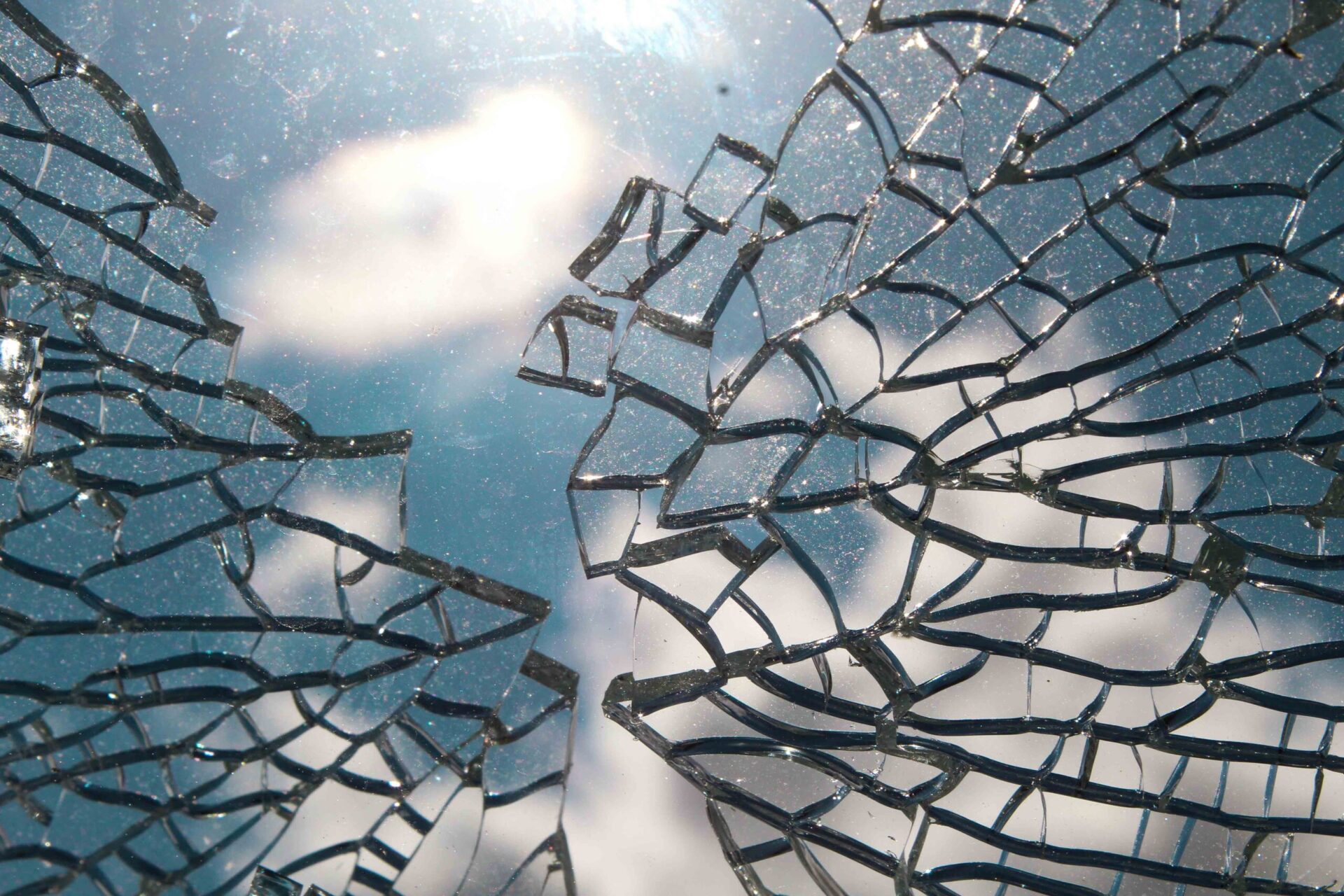 Broken glass photography