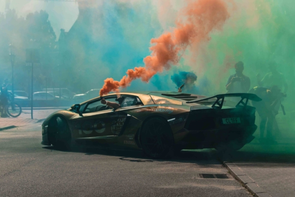 Super car on a street