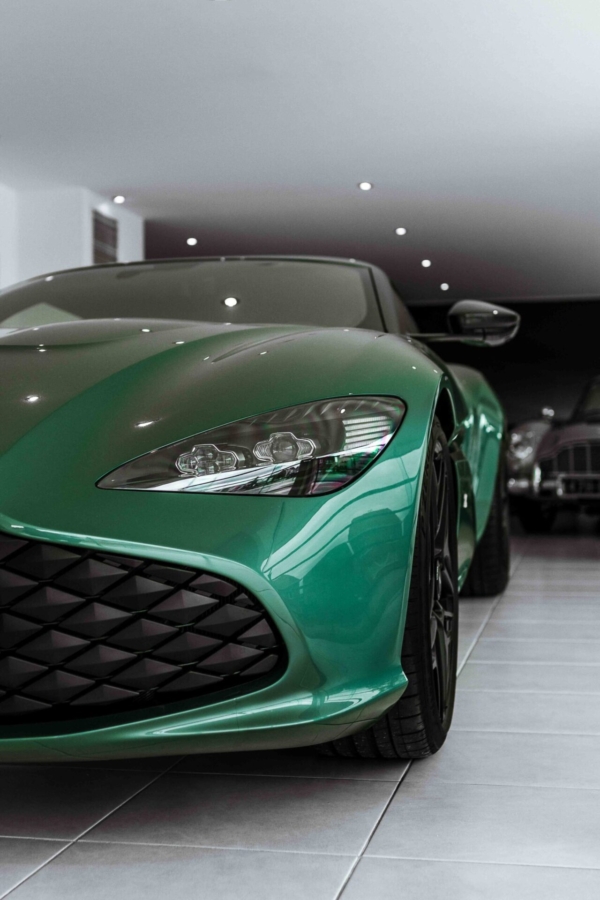 Aston martin sports car in Antwerp