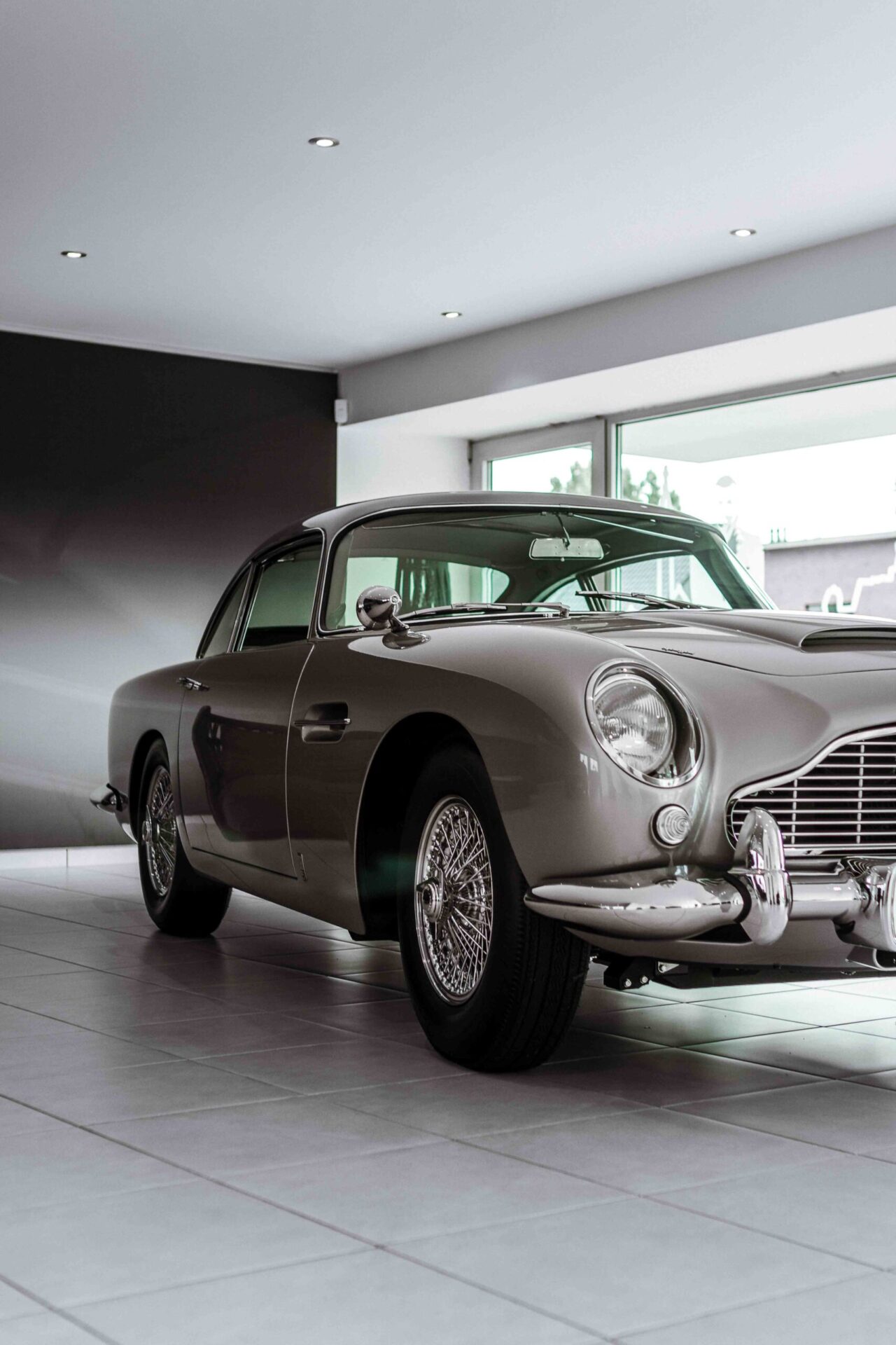 Aston martin sports car in Antwerp