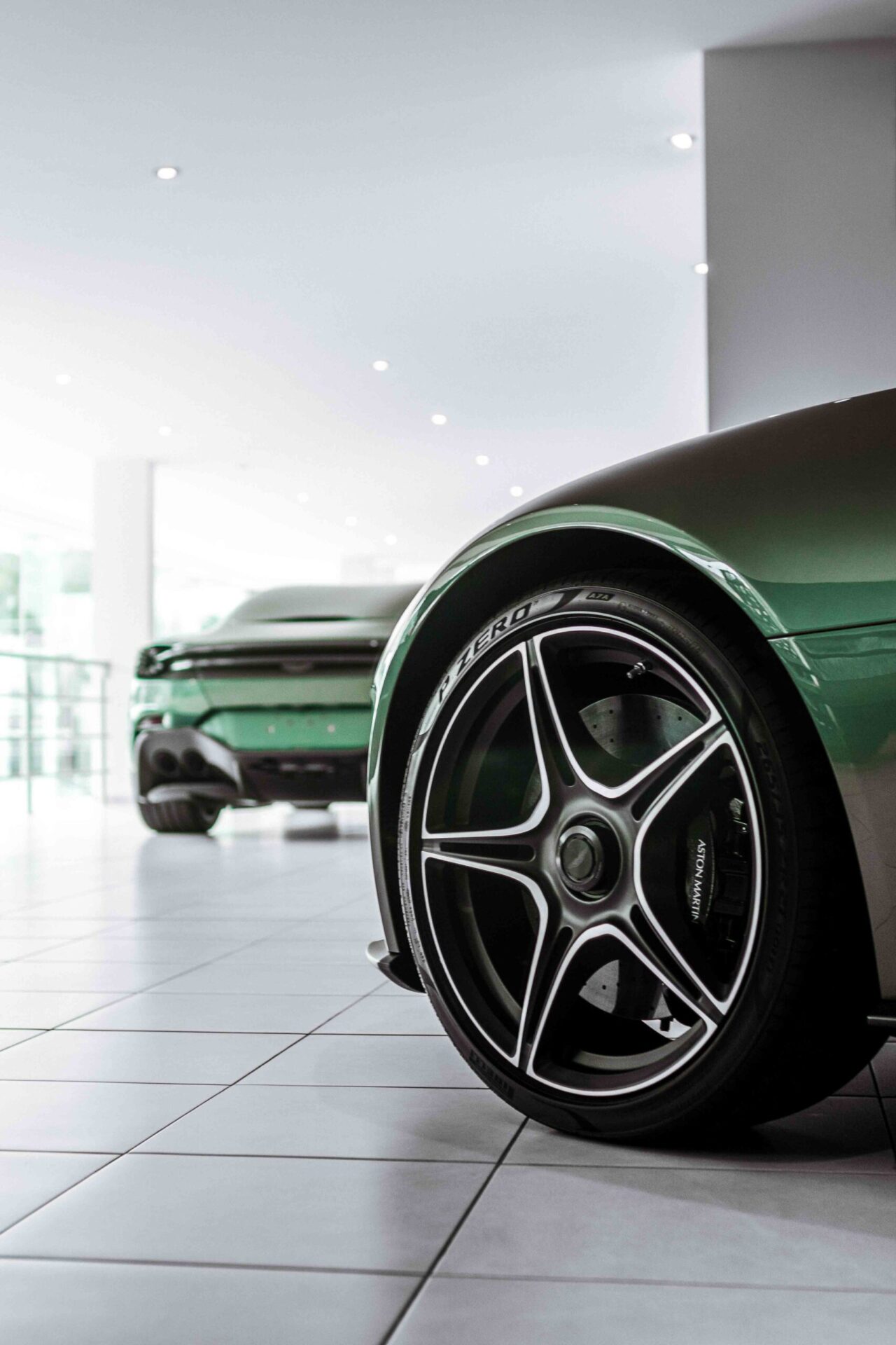 Aston martin sports car in Antwerp