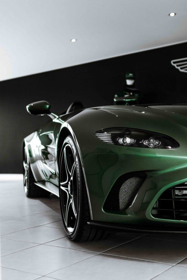 Aston martin sports car in Antwerp