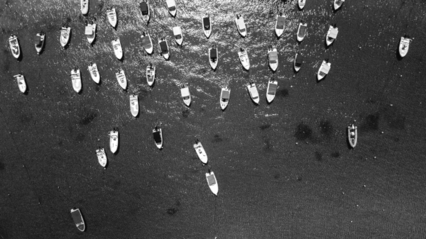 Yachts on a mediterranean sea
