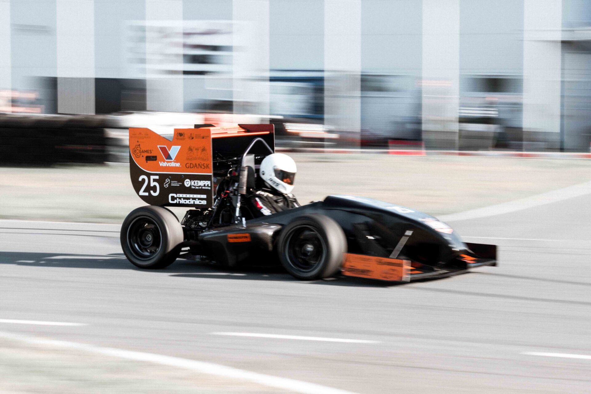 PGR Formula student racing car on track