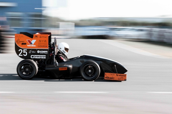 PGR Formula student racing car on track