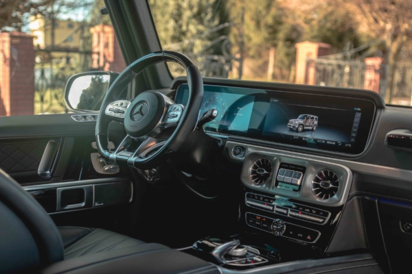Mercedes G-class in a golden hour photoshoot