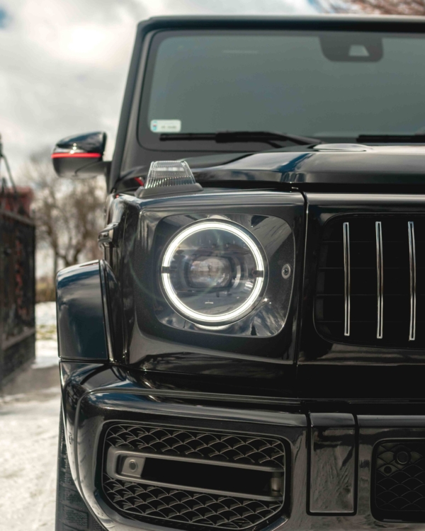 Mercedes G-class in a golden hour photoshoot