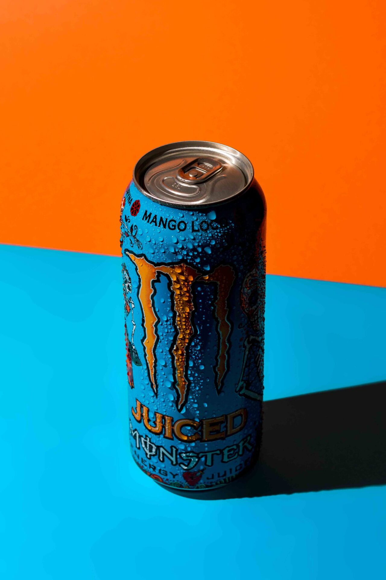 Beverage can in a professional studio photoshoot