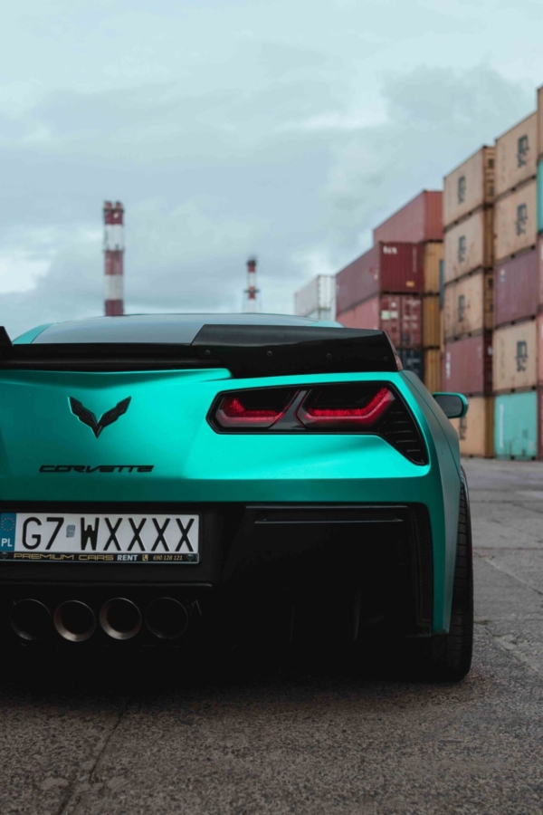 Supercar photoshoot on a container depot in Gdynia