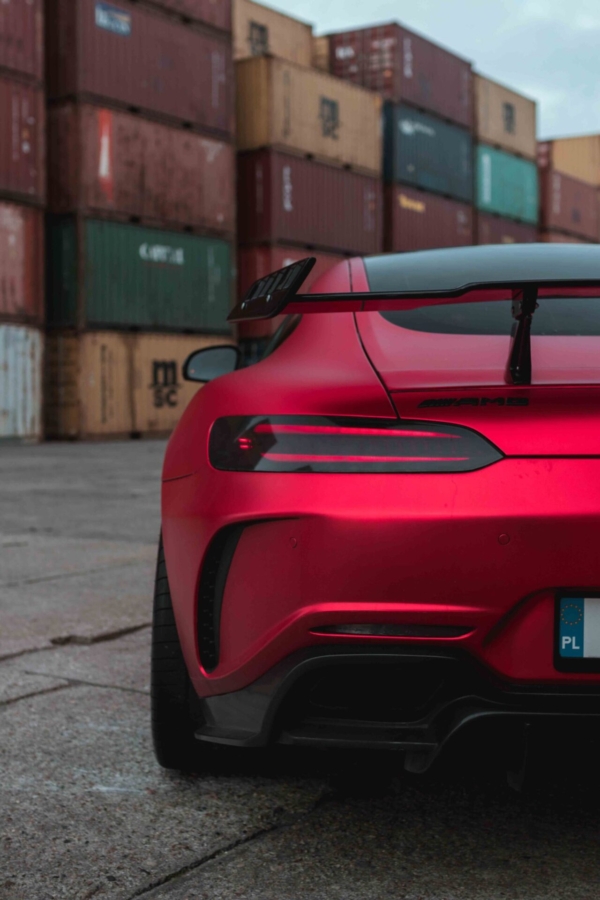Supercar photoshoot on a container depot in Gdynia