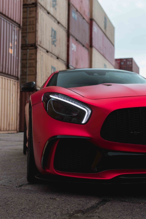 Supercar photoshoot on a container depot in Gdynia