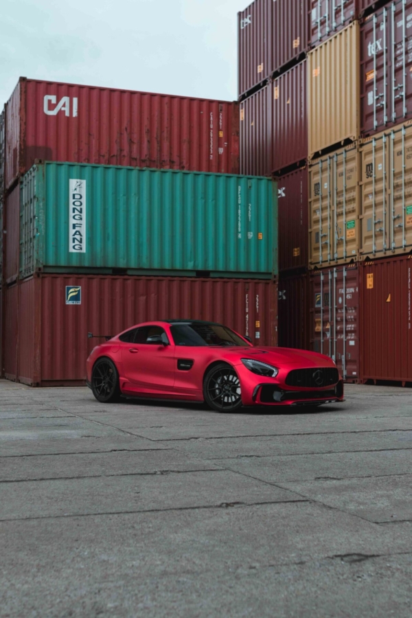 Supercar photoshoot on a container depot in Gdynia