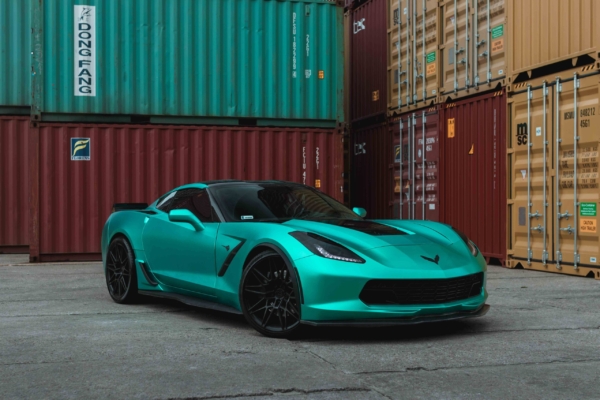 Supercar photoshoot on a container depot in Gdynia