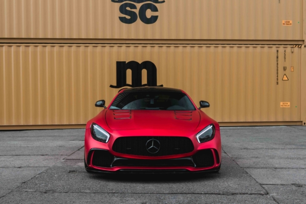 Supercar photoshoot on a container depot in Gdynia