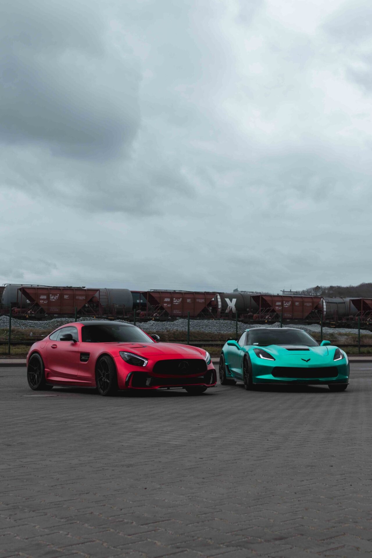 Supercar photoshoot on a container depot in Gdynia