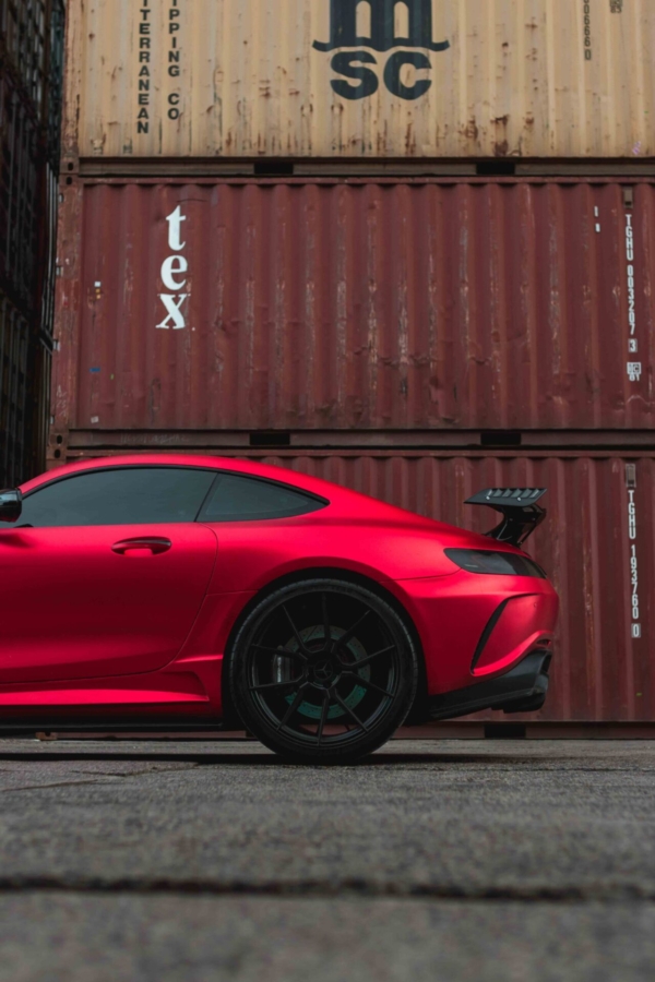 Supercar photoshoot on a container depot in Gdynia