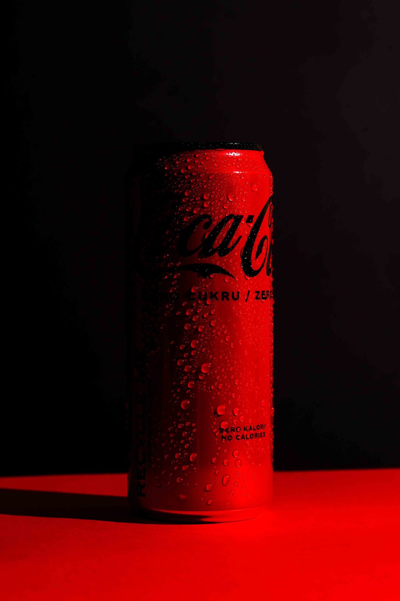 Beverage can in a professional studio photoshoot