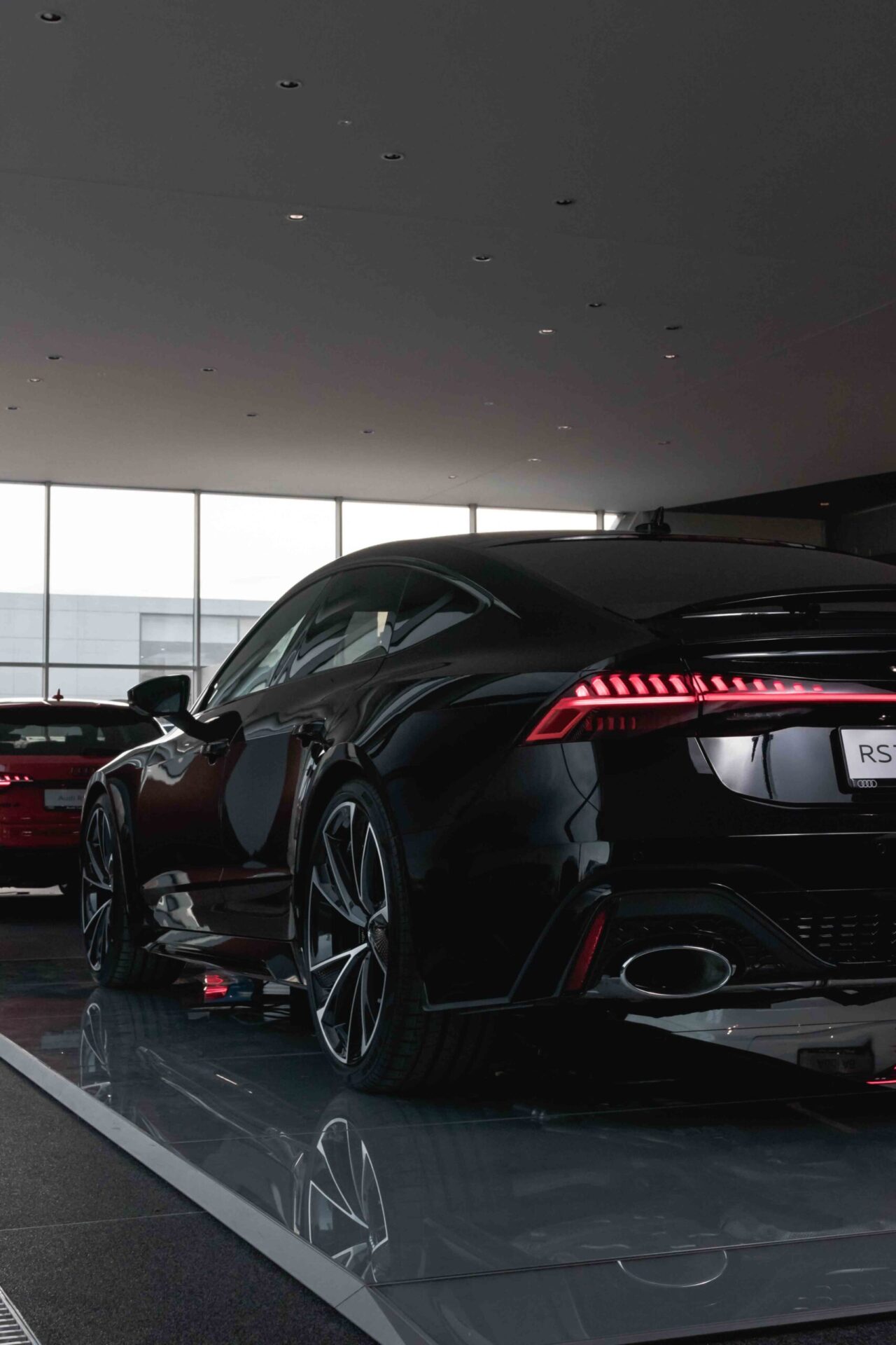 Audi in a dealership salon photography