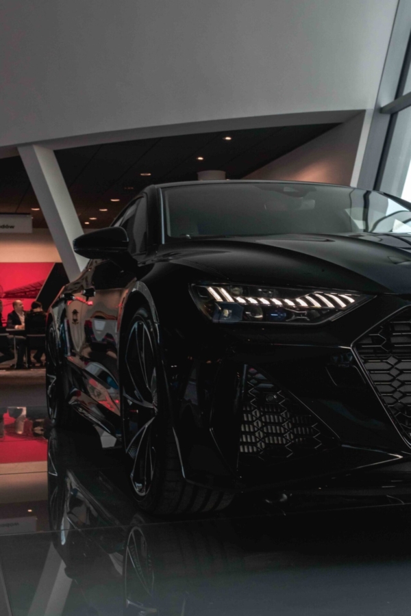 Audi in a dealership salon photography