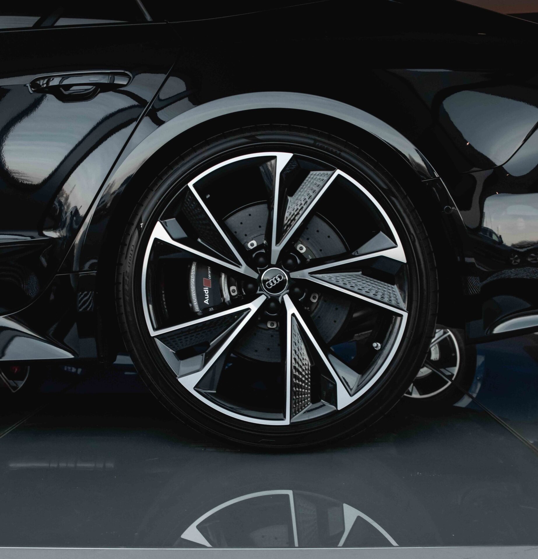 Audi in a dealership salon photography