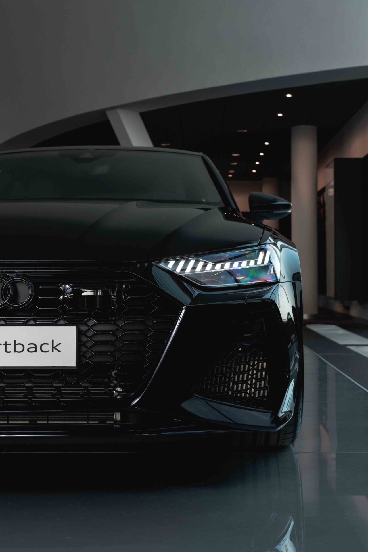 Audi in a dealership salon photography