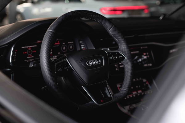 Audi in a dealership salon photography