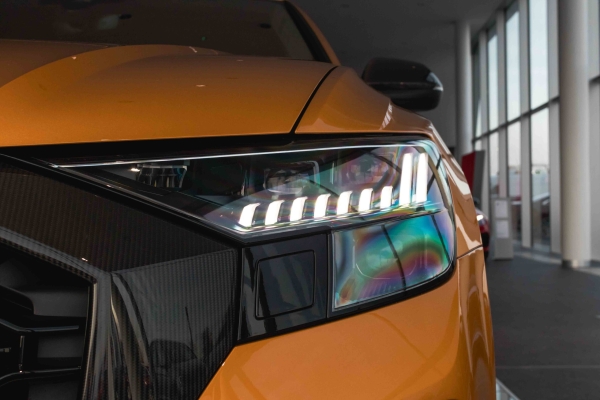 Audi in a dealership salon photography