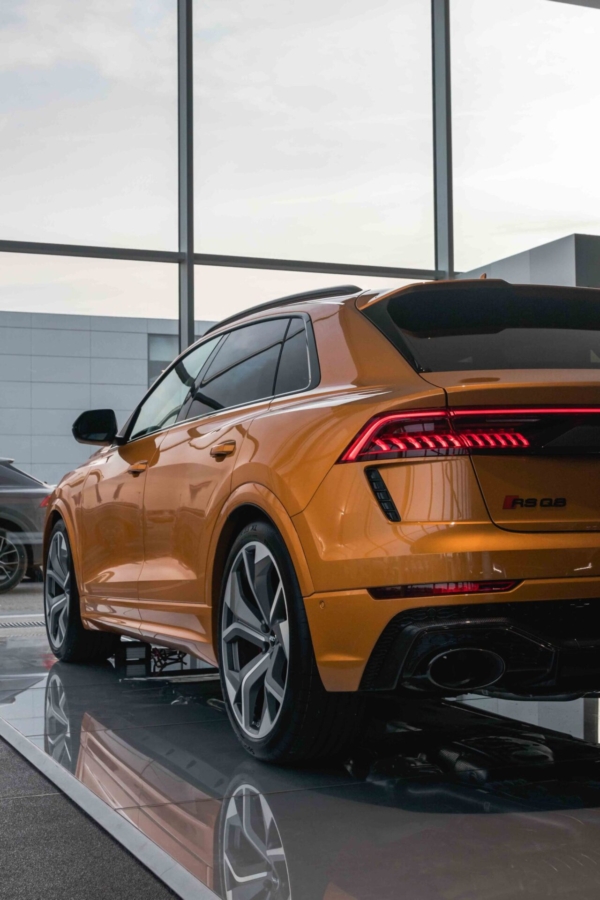 Audi in a dealership salon photography