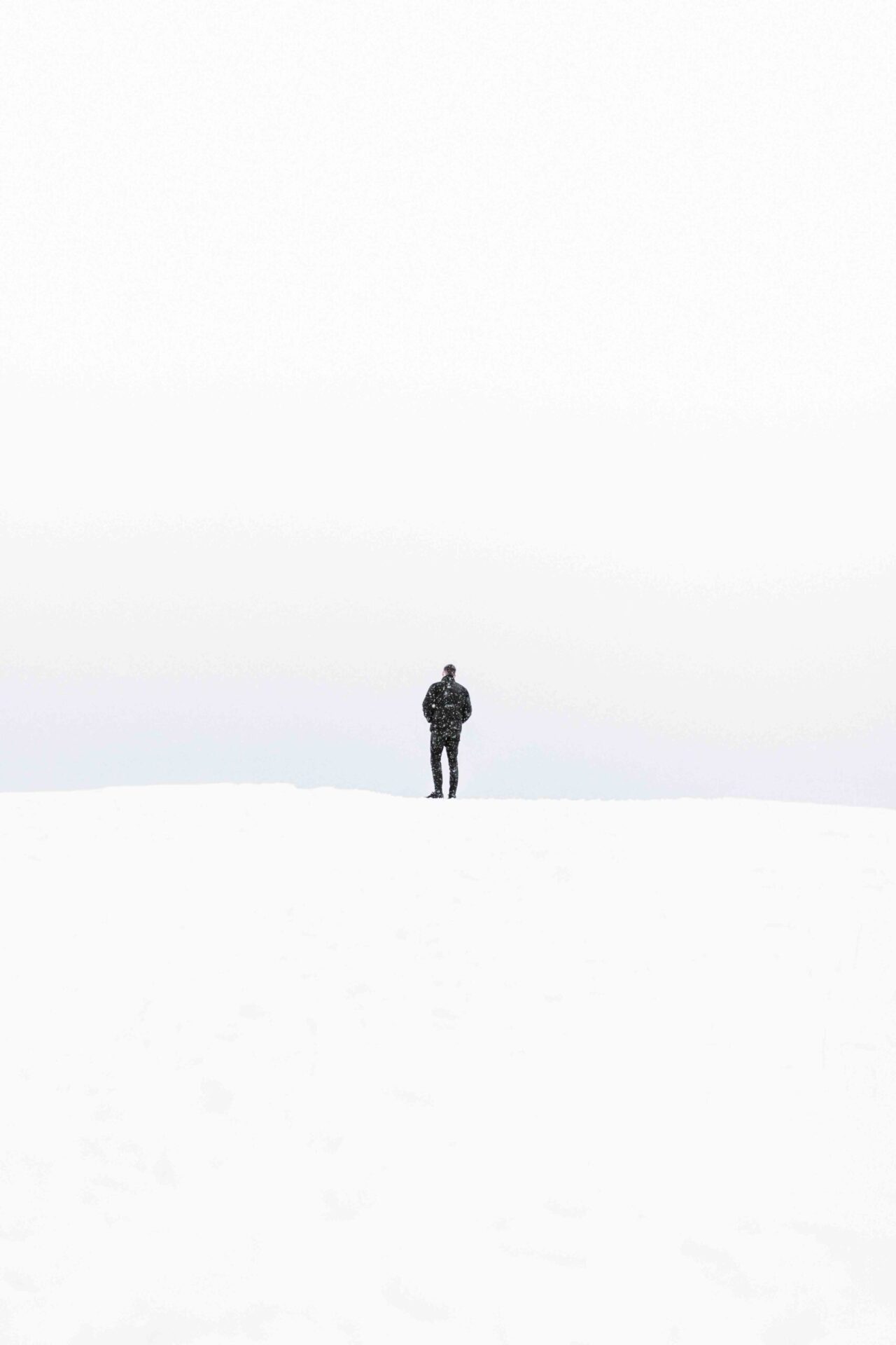 Snow minimal portrait photography