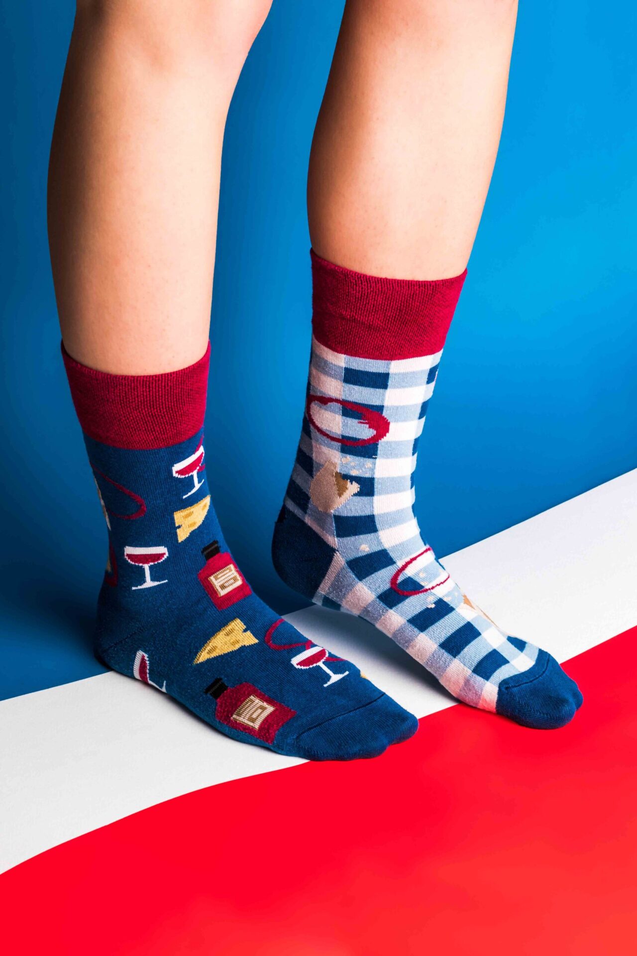 Colorfull socks in professional studio photoshoot