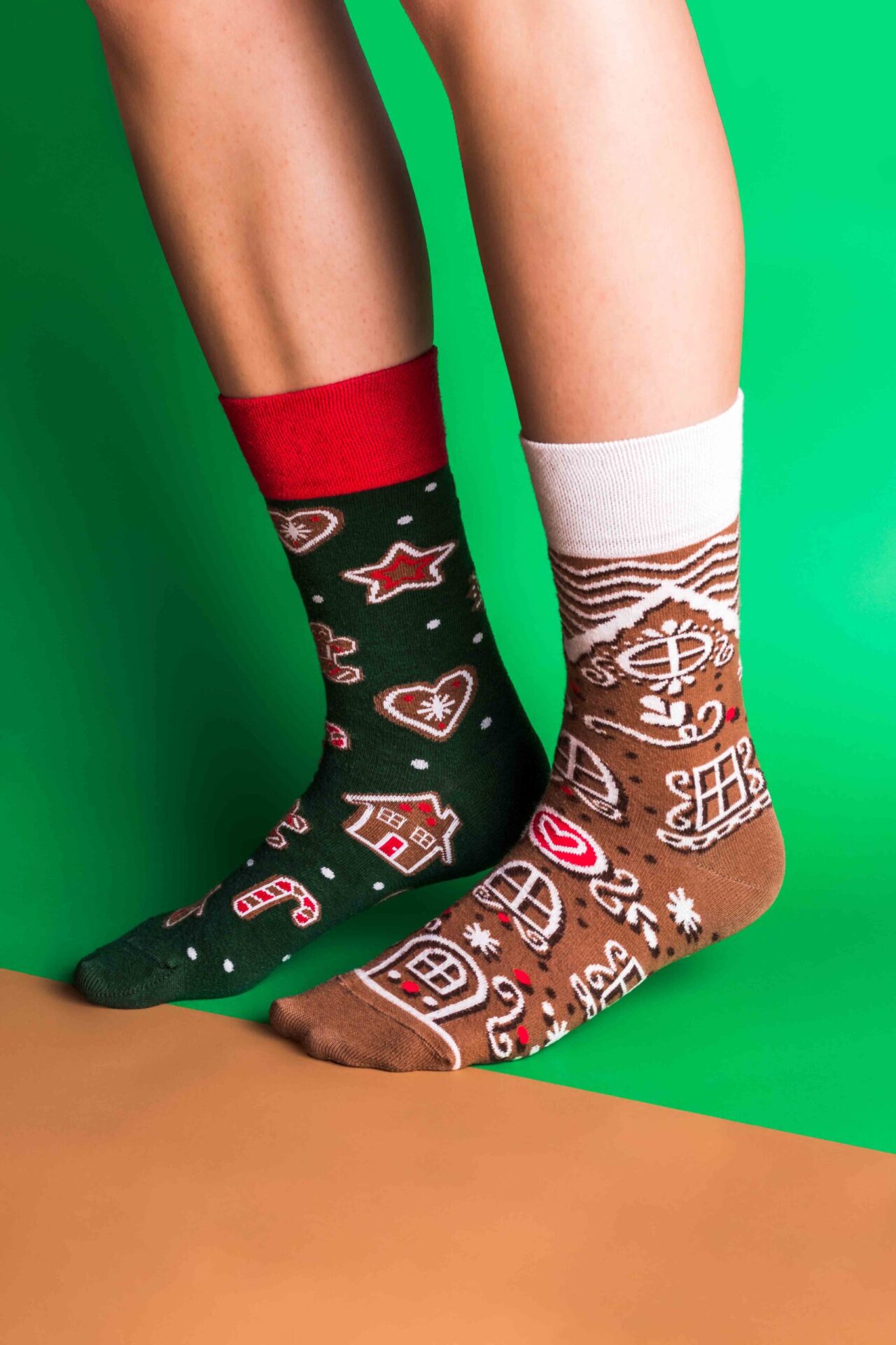 Colorfull socks in professional studio photoshoot