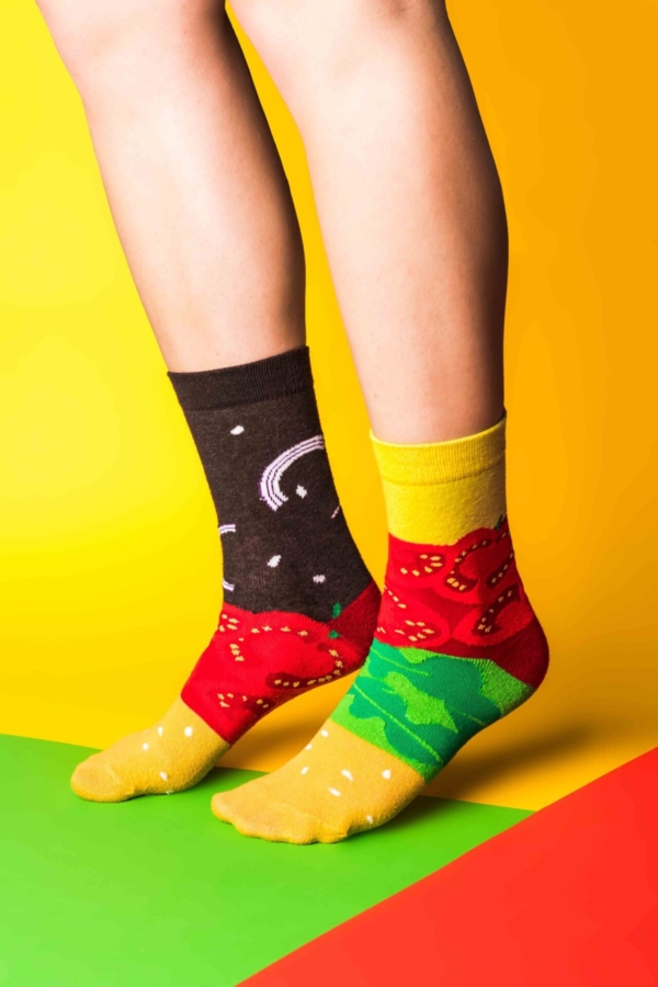 Colorfull socks in professional studio photoshoot