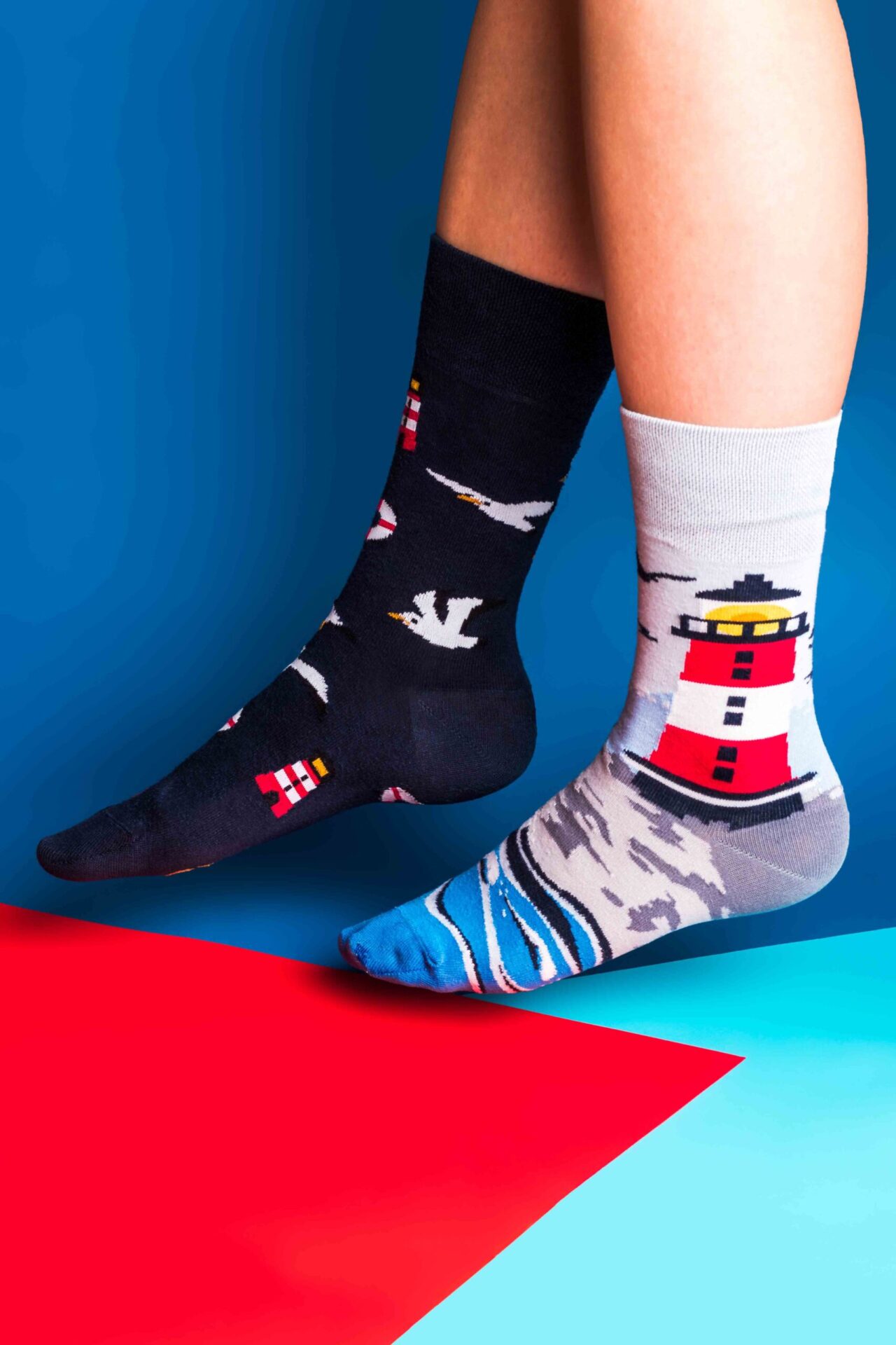 Colorfull socks in professional studio photoshoot