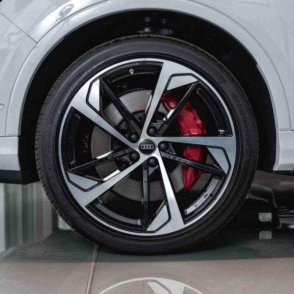 Audi in a dealership salon photography
