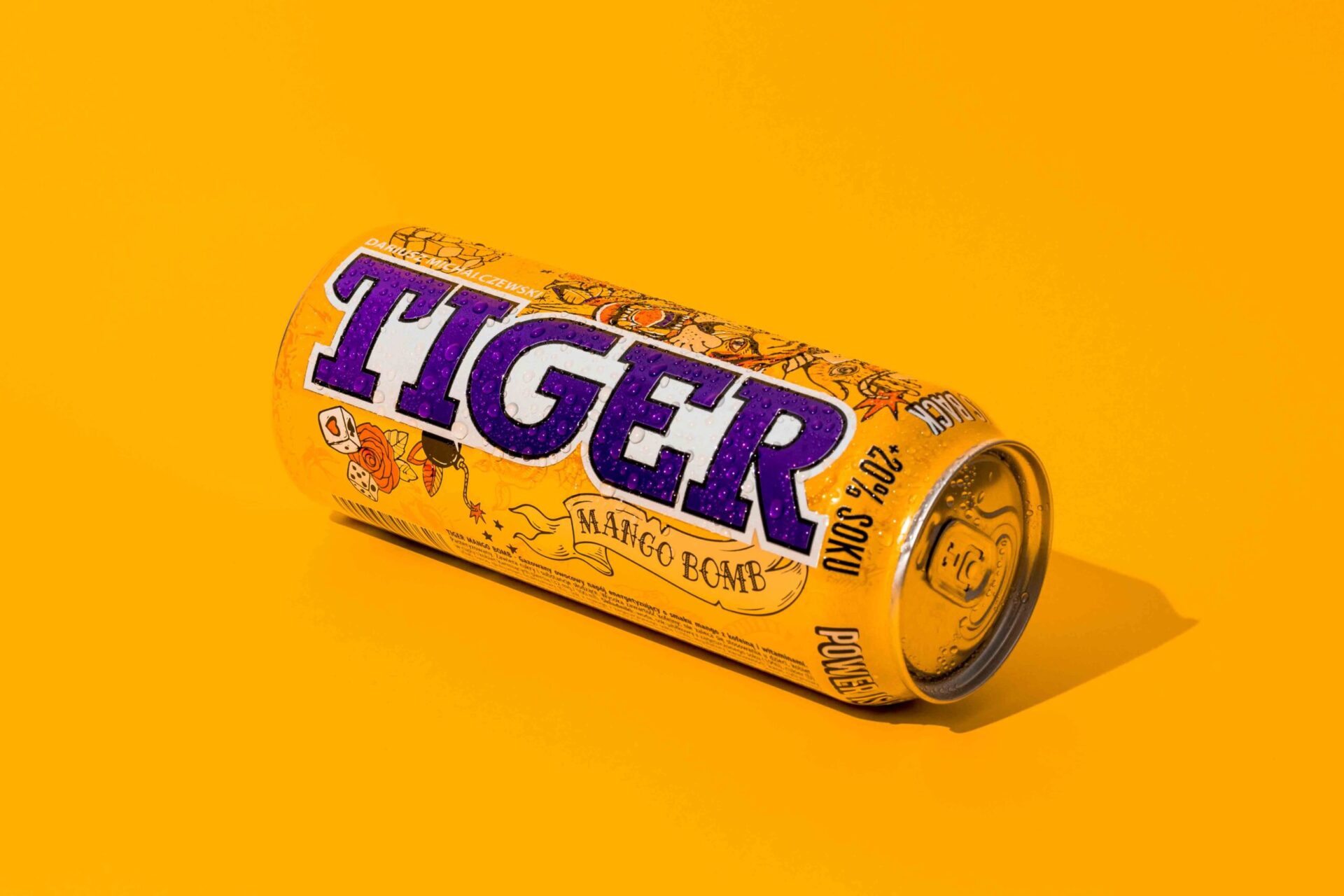 Beverage can in a professional studio photoshoot