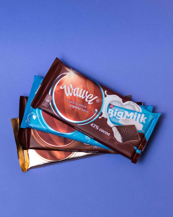 Sweets and chocolate in a studio photoshoot