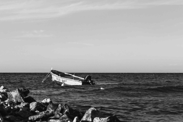 Yacht on a mediterranean sea