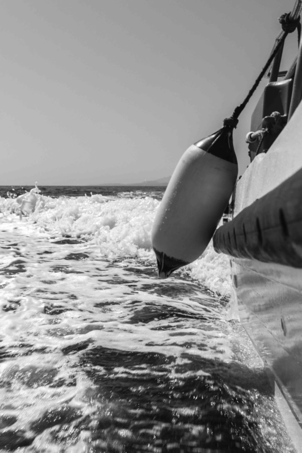 Yacht on a mediterranean sea