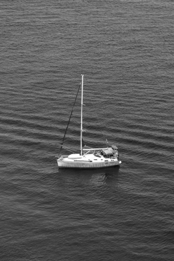 Yacht on a mediterranean sea