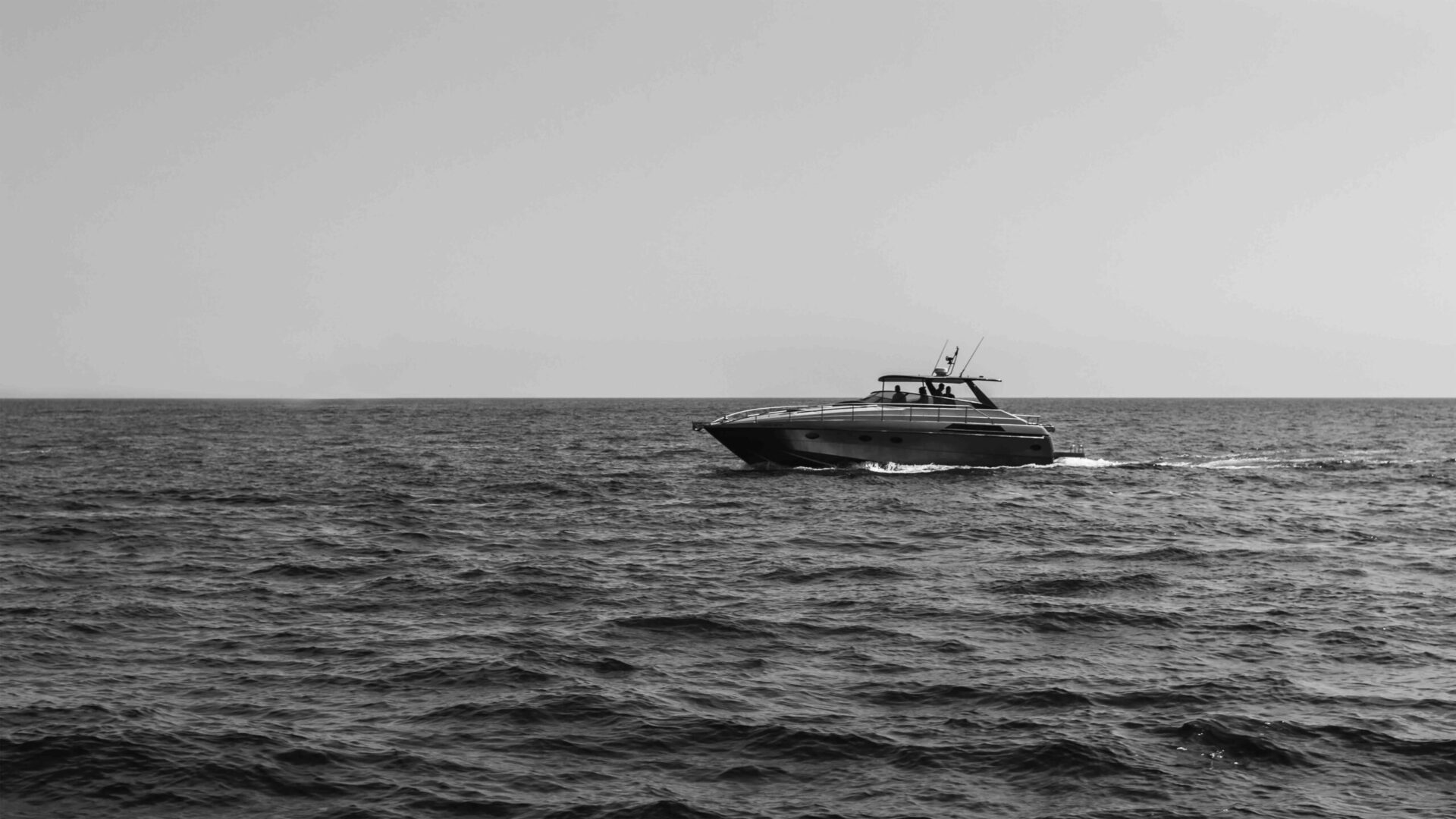 Yacht on a mediterranean sea