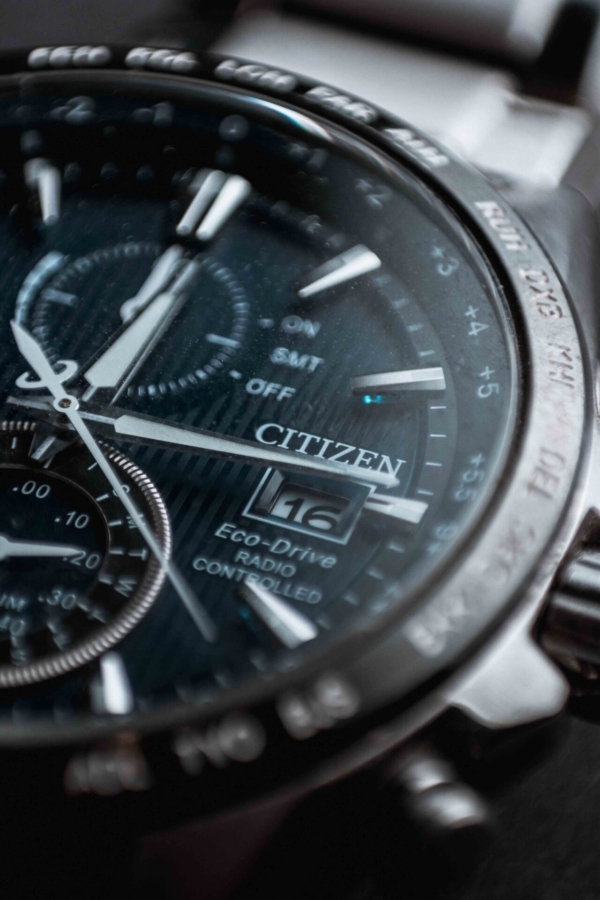 Elegant hand watch in a professional studio photoshoot